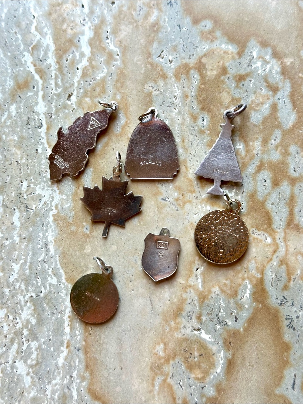 Vintage Sterling Silver Travel Charms Lot - Picture 4 of 4